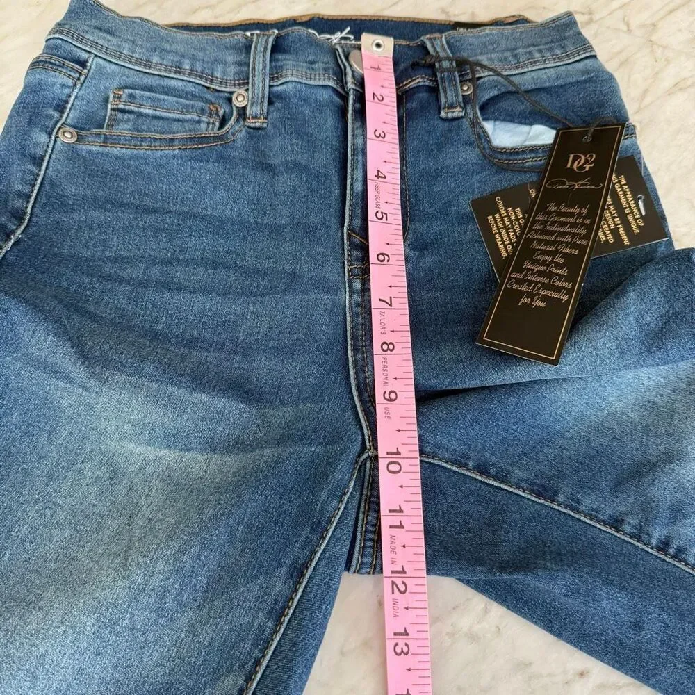 DG2 by Diane Gilman Laced Hem Skinny Jeans size 0 NWT - Picture 7 of 8